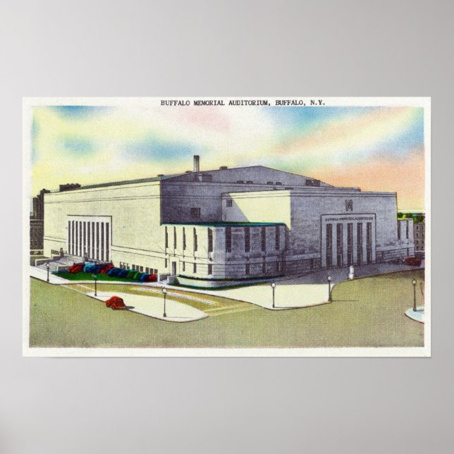 Poster Vue extérieure du monument commémoratif de Buffalo (Devant)