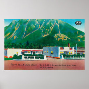 Poster Vue extérieure du North Bend Auto Court