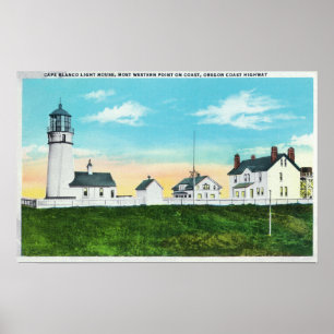 Poster Vue extérieure du phare du Cap BlancoCôte