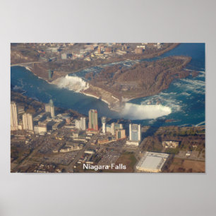 Poster Vue extrèmement haute des chutes du Niagara