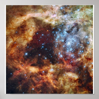 Poster Vue festive de Hubble d'un grand régi étoilé