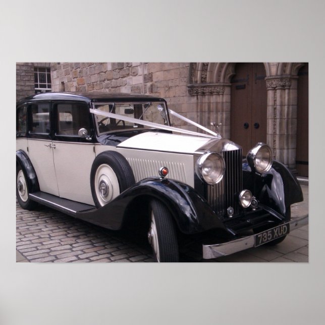 Poster Vue frontale de 1936 Rolls Royce 20/25 (Devant)