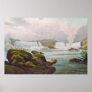 Poster Vue générale des chutes du Niagara du côté canadie