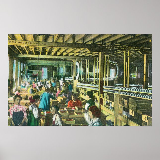 Poster Vue intérieure de la cannerie de verger de Flicken (Devant)