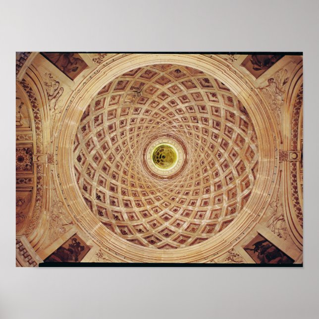 Poster Vue intérieure de la coupole dans la chapelle (Devant)