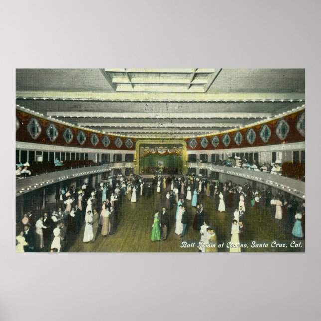 Poster Vue intérieure de la salle de bal du Casino (Devant)