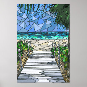 Poster Vue mer mosaïque 288