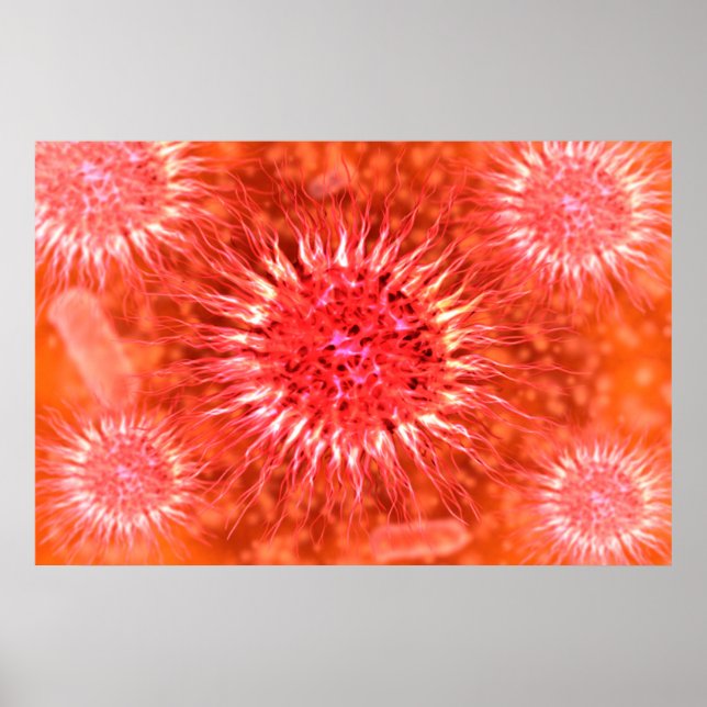 Poster Vue Microscopique Des Dendrimers 2 (Devant)