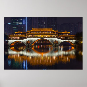 Poster Vue nocturne du pont d'Anshun