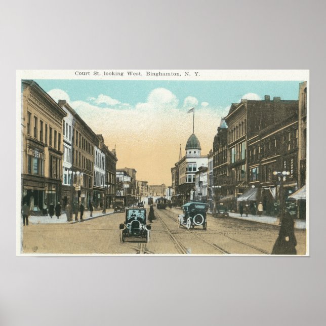 Poster Vue ouest de la rue Court (Devant)
