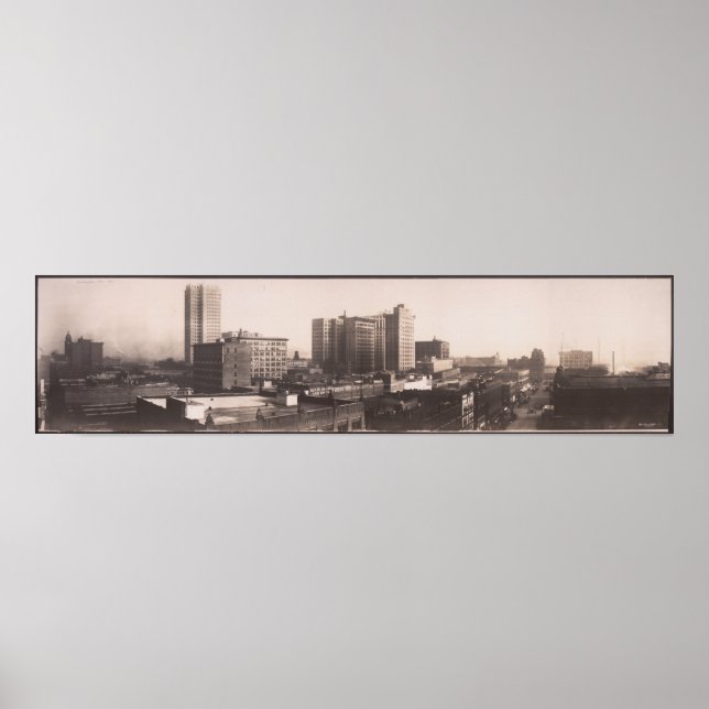 Poster Vue panoramique 1916, Birmingham AL Yard Long Phot (Devant)