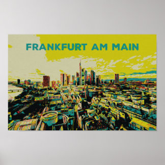 Poster Vue panoramique de Francfort