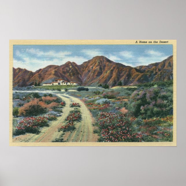 Poster Vue panoramique du désert de Californie (Devant)