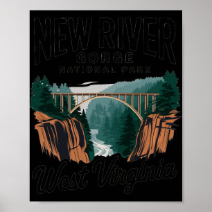 Poster Vue panoramique du parc national de New River Gorg