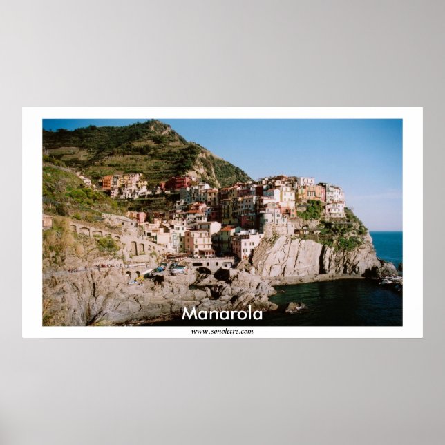 Poster Vue panoramique Manarola (Devant)
