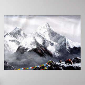 Poster Vue Panoramique Sur Everest Mountain