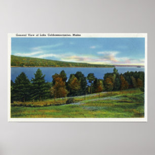 Poster Vue pittoresque du lac Cobbosseecontee