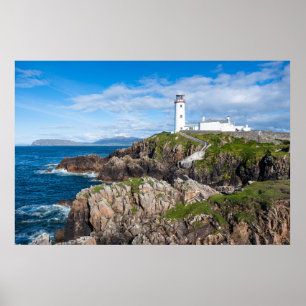 Poster Vue Pittoresque du phare de Fanad Head en Irlande