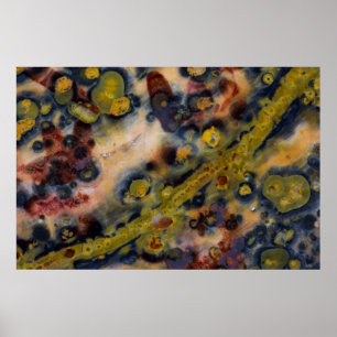 Poster Vue rapprochée abstraite de l'Ocean Jasper