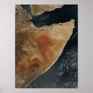 Poster Vue satellite de la Corne de l'Afrique