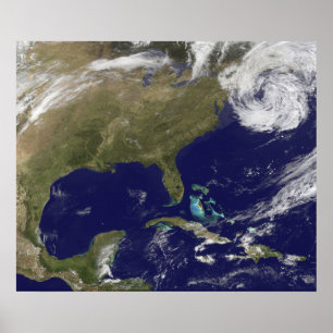 Poster Vue satellite de la côte Est des États-Unis