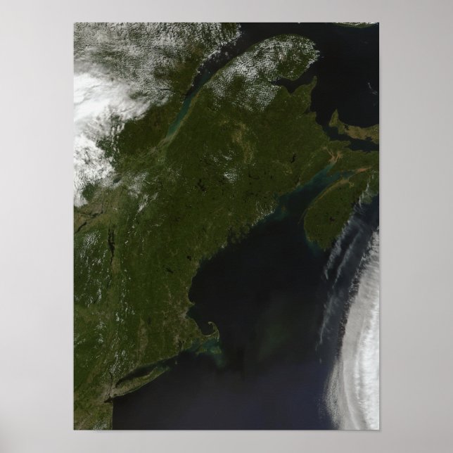 Poster Vue satellite de la Nouvelle-Angleterre (Devant)