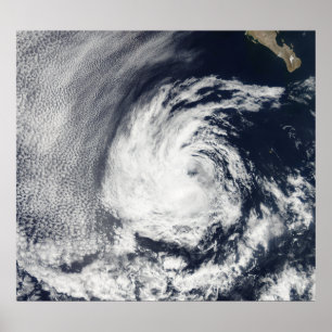 Poster Vue satellite des Blas de dépression tropicale