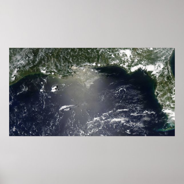Poster Vue satellite des fuites d'huile (Devant)