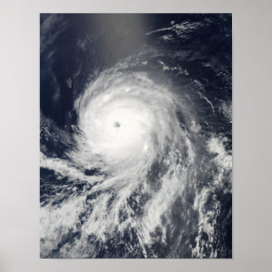 Poster Vue satellite d'ouragan Celia