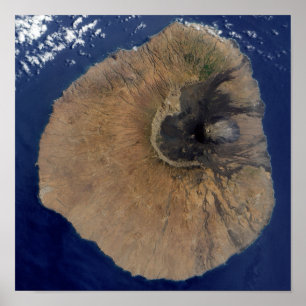 Poster Vue satellite du Mont Fogo