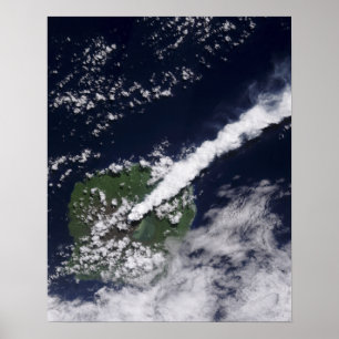 Poster Vue satellite d'un panache épais et riche en vapeu