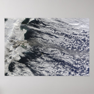 Poster Vue satellite d'une plume de cendre