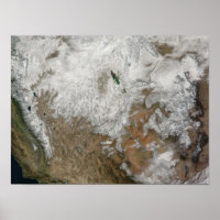 Vue satellite sur l'ouest des États-Unis