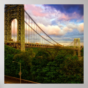 Poster Vue semblant du sud - occidental de Manhattan