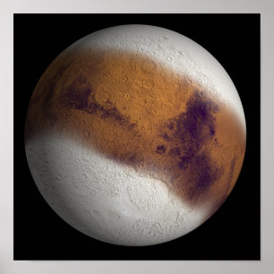 Poster Vue simulée de Mars