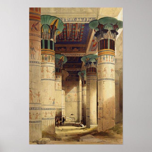 Poster Vue sous le Grand Portico, Philae (Devant)