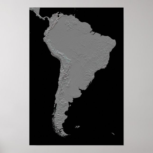 Poster Vue stéréoscopique de l'Amérique du Sud (Devant)