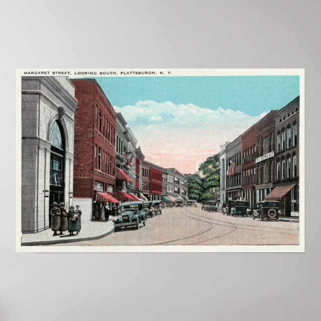 Poster Vue sud de Margaret Street (Devant)