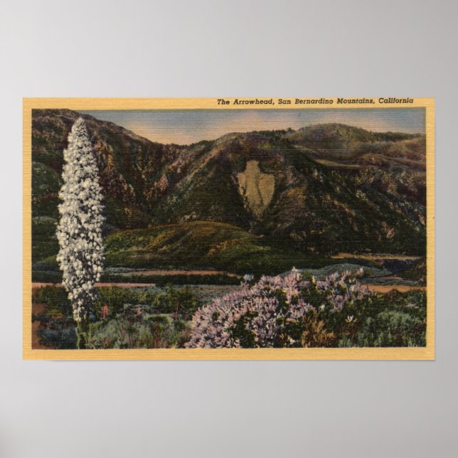 Poster Vue sur Arrowhead - San Bernardino Mts., CA (Devant)