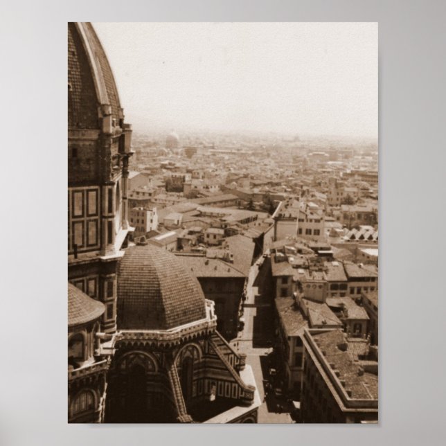 Poster Vue sur Florence (Devant)