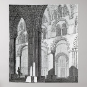Poster Vue sur la nef de la cathédrale de Durham