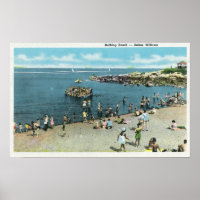 Vue sur la plage de Salem Willows