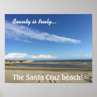 Vue sur la plage sur la Père Noël Cruz Boardwalk
