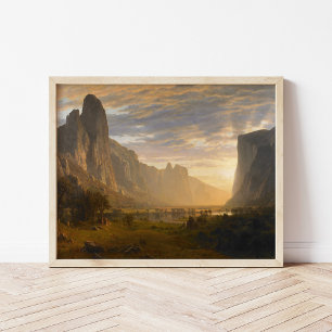 Poster Vue sur la vallée de Yosemite   Albert Bierstadt