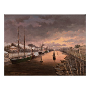 Poster Vue sur l'Aura à Turku