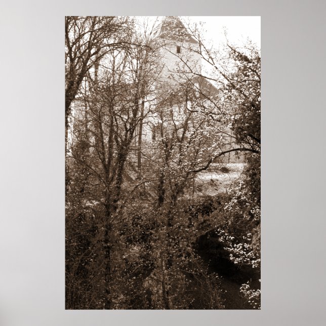 Poster Vue Sur Le Château Depuis La Forêt (Devant)