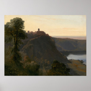 Poster Vue sur le lac Nemi - Jules Coignet Fine Art