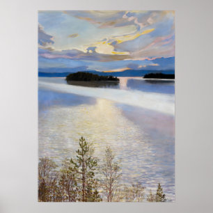 Poster Vue sur le lac par Akseli Gallen-Kallela