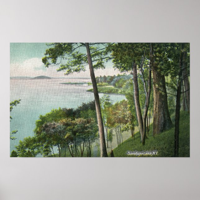 Poster Vue sur le lac Saratoga # 2 (Devant)