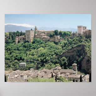 Poster Vue sur le Palais de l'Alhambra